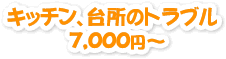 トイレのトラブル7000円